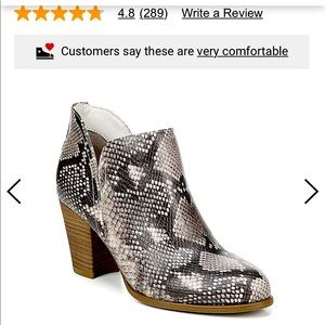 NIB Fergalicious Snakeskin Booties